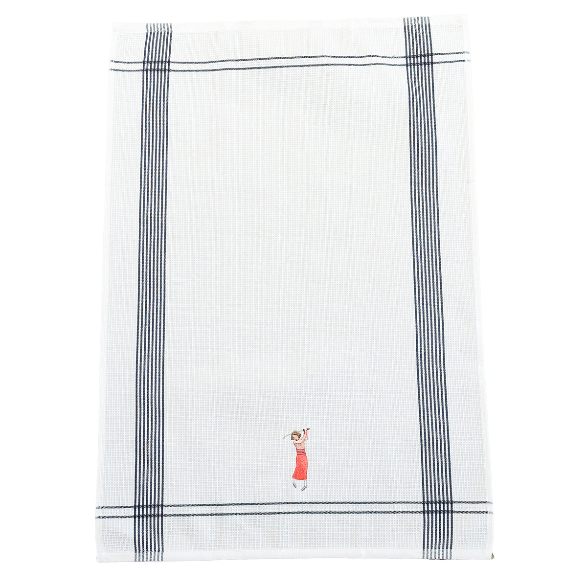 Geschirrtuch mit gestickter Golferin, Ansicht 1