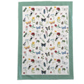 Geschirrtuch mit Blumen, Schmetterlingen und Käfern