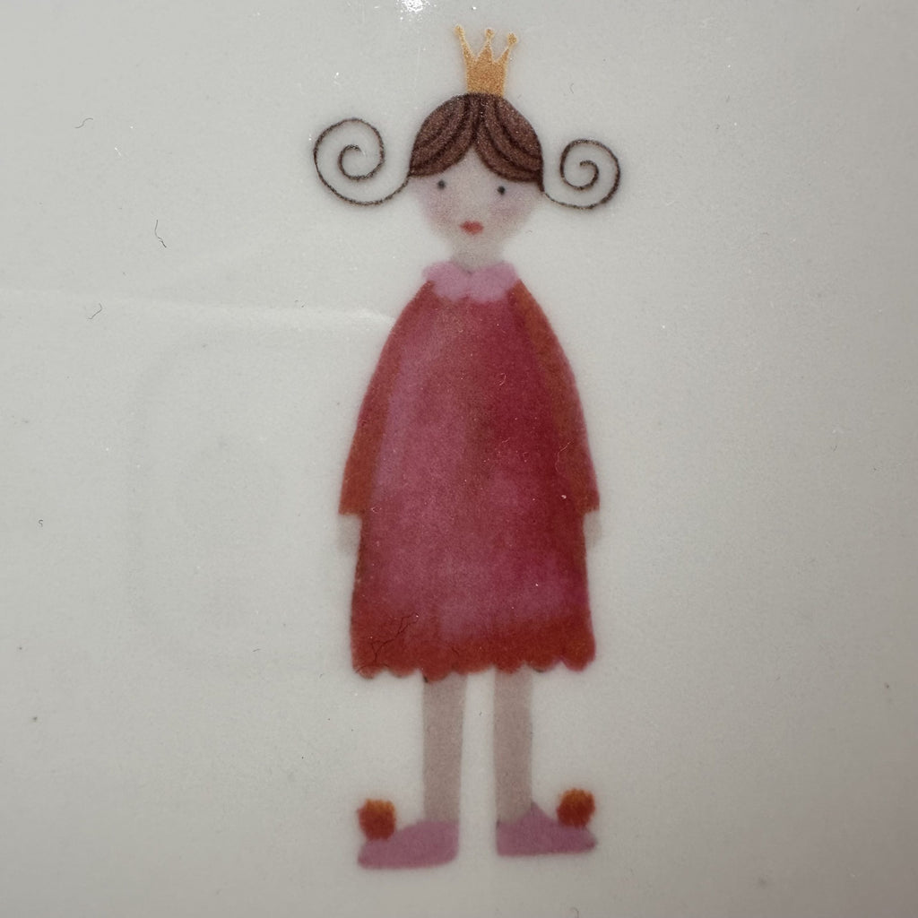 Produkt mit Kindergeskirr mit Prinzessinnen, Kindergeskirr mit Prinzessinnen, Produkt, Winterkollektion, Barbara's Porzellanwerkstatt