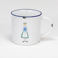 Keramiktasse Frau in Dirndl