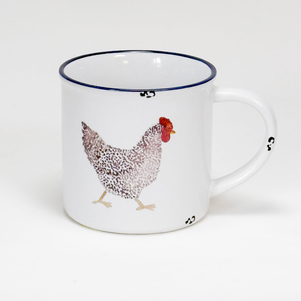 Keramiktasse Henne grau