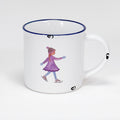 Keramiktasse Mädchen auf Schlittschuhen