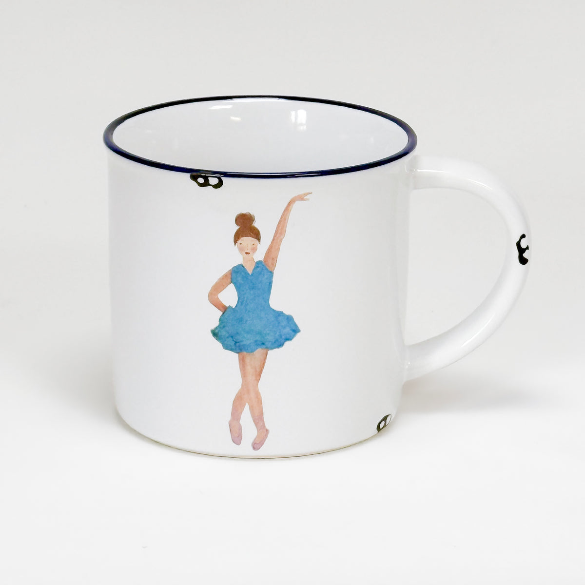 Keramiktasse Tänzerin blau