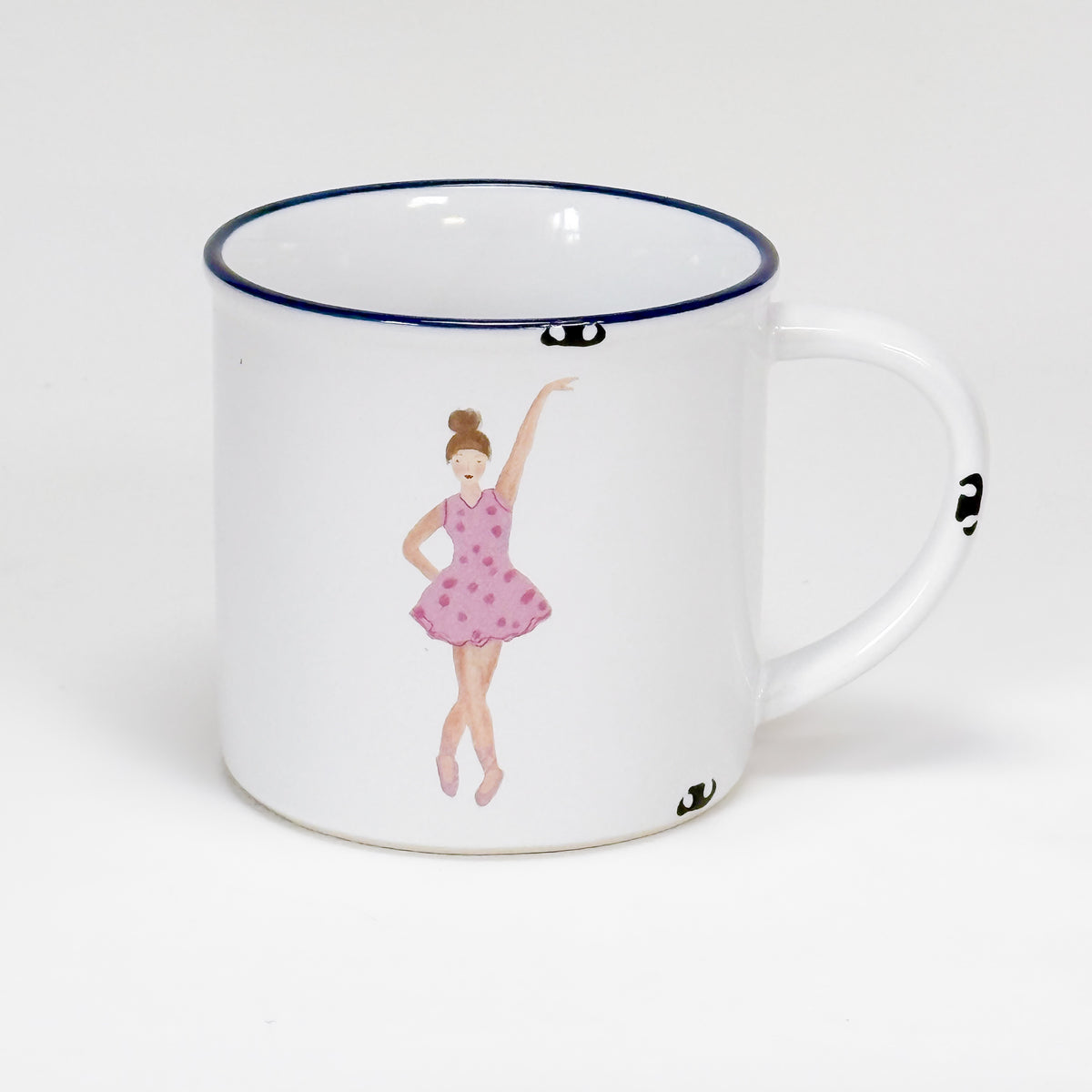 Keramiktasse Tänzerin rot