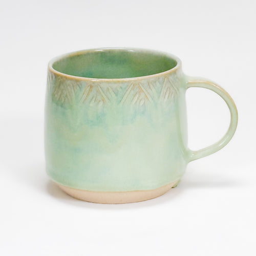 Handmade Lotus Mug - Mint Breeze